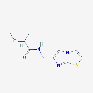 molecular formula C10H13N3O2S B6956890 N-(imidazo[2,1-b][1,3]thiazol-6-ylmethyl)-2-methoxypropanamide 