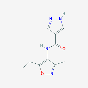 molecular formula C10H12N4O2 B6956905 N-(5-ethyl-3-methyl-1,2-oxazol-4-yl)-1H-pyrazole-4-carboxamide 