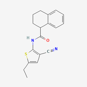 molecular formula C18H18N2OS B6956923 N-(3-cyano-5-ethylthiophen-2-yl)-1,2,3,4-tetrahydronaphthalene-1-carboxamide 