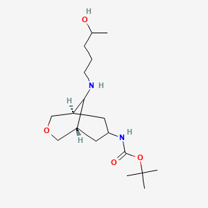 molecular formula C18H34N2O4 B6956953 tert-butyl N-[(1S,5R)-9-(4-hydroxypentylamino)-3-oxabicyclo[3.3.1]nonan-7-yl]carbamate 