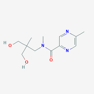 molecular formula C12H19N3O3 B6957081 N-[3-hydroxy-2-(hydroxymethyl)-2-methylpropyl]-N,5-dimethylpyrazine-2-carboxamide 