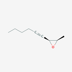 molecular formula C9H14O B069571 (2S,3R)-2-hex-1-ynyl-3-methyloxirane CAS No. 171869-57-1