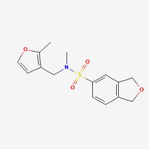 molecular formula C15H17NO4S B6957140 N-methyl-N-[(2-methylfuran-3-yl)methyl]-1,3-dihydro-2-benzofuran-5-sulfonamide 