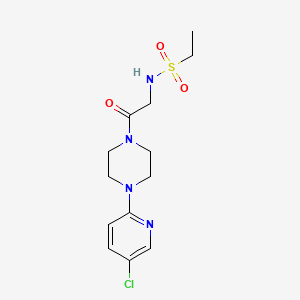 molecular formula C13H19ClN4O3S B6957229 N-[2-[4-(5-chloropyridin-2-yl)piperazin-1-yl]-2-oxoethyl]ethanesulfonamide 