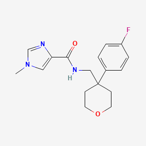 molecular formula C17H20FN3O2 B6957252 N-[[4-(4-fluorophenyl)oxan-4-yl]methyl]-1-methylimidazole-4-carboxamide 