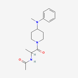 molecular formula C17H25N3O2 B6957262 N-[1-[4-(N-methylanilino)piperidin-1-yl]-1-oxopropan-2-yl]acetamide 