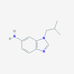 molecular formula C11H15N3 B069574 3-Isobutyl-5-aminobenzimidazole CAS No. 177843-43-5