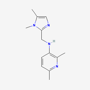 molecular formula C13H18N4 B6957432 N-[(1,5-dimethylimidazol-2-yl)methyl]-2,6-dimethylpyridin-3-amine 