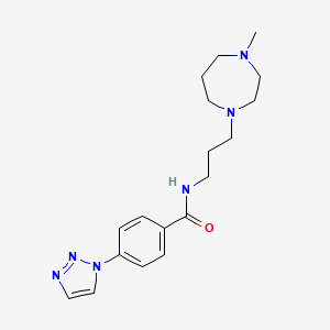 molecular formula C18H26N6O B6957456 N-[3-(4-methyl-1,4-diazepan-1-yl)propyl]-4-(triazol-1-yl)benzamide 