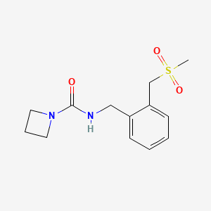 molecular formula C13H18N2O3S B6957485 N-[[2-(methylsulfonylmethyl)phenyl]methyl]azetidine-1-carboxamide 