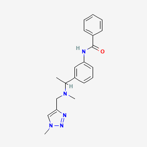 molecular formula C20H23N5O B6957565 N-[3-[1-[methyl-[(1-methyltriazol-4-yl)methyl]amino]ethyl]phenyl]benzamide 
