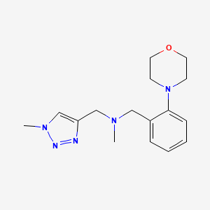 molecular formula C16H23N5O B6957566 N-methyl-N-[(1-methyltriazol-4-yl)methyl]-1-(2-morpholin-4-ylphenyl)methanamine 