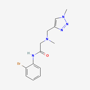 molecular formula C13H16BrN5O B6957582 N-(2-bromophenyl)-2-[methyl-[(1-methyltriazol-4-yl)methyl]amino]acetamide 