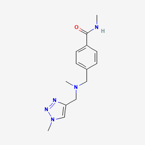 molecular formula C14H19N5O B6957585 N-methyl-4-[[methyl-[(1-methyltriazol-4-yl)methyl]amino]methyl]benzamide 