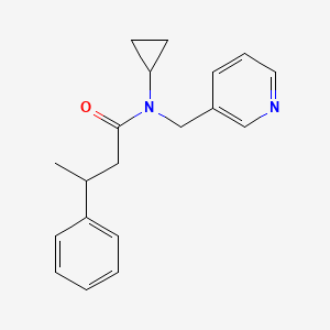 molecular formula C19H22N2O B6957704 N-cyclopropyl-3-phenyl-N-(pyridin-3-ylmethyl)butanamide 