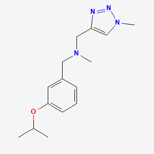 molecular formula C15H22N4O B6957735 N-methyl-N-[(1-methyltriazol-4-yl)methyl]-1-(3-propan-2-yloxyphenyl)methanamine 