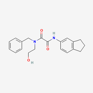 molecular formula C20H22N2O3 B6957753 N'-benzyl-N-(2,3-dihydro-1H-inden-5-yl)-N'-(2-hydroxyethyl)oxamide 