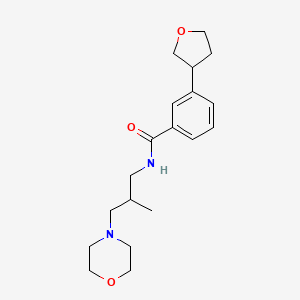 molecular formula C19H28N2O3 B6957893 N-(2-methyl-3-morpholin-4-ylpropyl)-3-(oxolan-3-yl)benzamide 