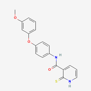 molecular formula C19H16N2O3S B6957927 N-[4-(3-methoxyphenoxy)phenyl]-2-sulfanylidene-1H-pyridine-3-carboxamide 