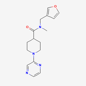 molecular formula C16H20N4O2 B6958002 N-(furan-3-ylmethyl)-N-methyl-1-pyrazin-2-ylpiperidine-4-carboxamide 