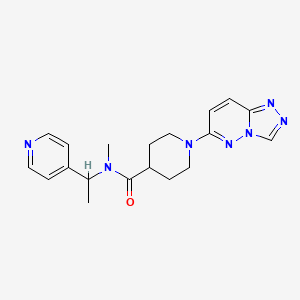 molecular formula C19H23N7O B6958051 N-methyl-N-(1-pyridin-4-ylethyl)-1-([1,2,4]triazolo[4,3-b]pyridazin-6-yl)piperidine-4-carboxamide 