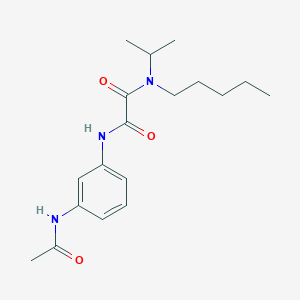 molecular formula C18H27N3O3 B6958103 N-(3-acetamidophenyl)-N'-pentyl-N'-propan-2-yloxamide 
