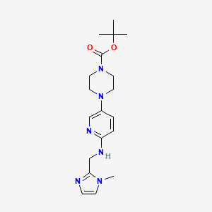 molecular formula C19H28N6O2 B6958219 Tert-butyl 4-[6-[(1-methylimidazol-2-yl)methylamino]pyridin-3-yl]piperazine-1-carboxylate 