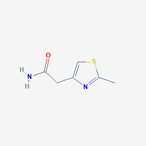 molecular formula C6H8N2OS B069583 2-(2-Methyl-1,3-thiazol-4-yl)acetamide CAS No. 185623-66-9
