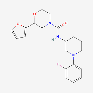 molecular formula C20H24FN3O3 B6958336 N-[1-(2-fluorophenyl)piperidin-3-yl]-2-(furan-2-yl)morpholine-4-carboxamide 