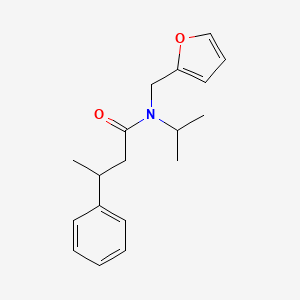 molecular formula C18H23NO2 B6958352 N-(furan-2-ylmethyl)-3-phenyl-N-propan-2-ylbutanamide 