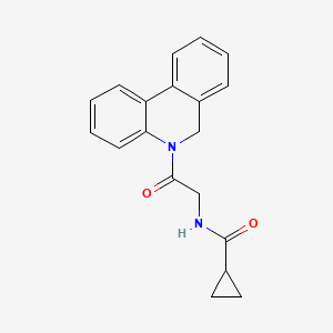 molecular formula C19H18N2O2 B6958578 N-[2-oxo-2-(6H-phenanthridin-5-yl)ethyl]cyclopropanecarboxamide 