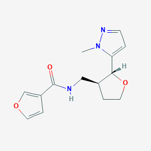 molecular formula C14H17N3O3 B6958824 N-[[(2R,3S)-2-(2-methylpyrazol-3-yl)oxolan-3-yl]methyl]furan-3-carboxamide 