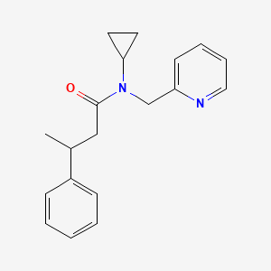 molecular formula C19H22N2O B6958898 N-cyclopropyl-3-phenyl-N-(pyridin-2-ylmethyl)butanamide 