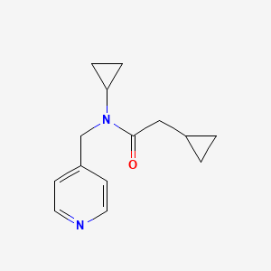 molecular formula C14H18N2O B6958916 N,2-dicyclopropyl-N-(pyridin-4-ylmethyl)acetamide 