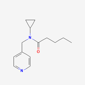 molecular formula C14H20N2O B6958934 N-cyclopropyl-N-(pyridin-4-ylmethyl)pentanamide 