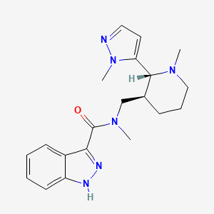 molecular formula C20H26N6O B6959102 N-methyl-N-[[(2R,3S)-1-methyl-2-(2-methylpyrazol-3-yl)piperidin-3-yl]methyl]-1H-indazole-3-carboxamide 