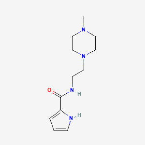 molecular formula C12H20N4O B6959160 N-[2-(4-methylpiperazin-1-yl)ethyl]-1H-pyrrole-2-carboxamide 