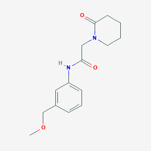 molecular formula C15H20N2O3 B6959202 N-[3-(methoxymethyl)phenyl]-2-(2-oxopiperidin-1-yl)acetamide 