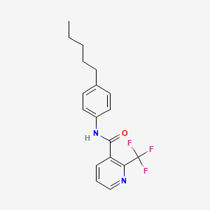molecular formula C18H19F3N2O B6959228 N-(4-pentylphenyl)-2-(trifluoromethyl)pyridine-3-carboxamide 