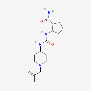 molecular formula C17H30N4O2 B6959308 N-methyl-2-[[1-(2-methylprop-2-enyl)piperidin-4-yl]carbamoylamino]cyclopentane-1-carboxamide 