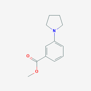 molecular formula C12H15NO2 B069595 Methyl 3-(1-Pyrrolidinyl)benzoate CAS No. 186086-71-5