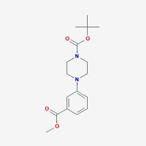 molecular formula C17H24N2O4 B069599 4-[3-(Methoxycarbonyl)phenyl]-1-piperazinecarboxylic acid, 1,1-dimethylethyl ester CAS No. 179003-10-2