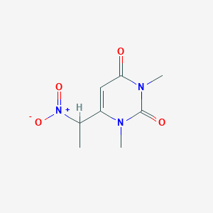 molecular formula C8H11N3O4 B069600 1,3-Dimethyl-6-(1-nitroethyl)pyrimidine-2,4-dione CAS No. 175795-35-4