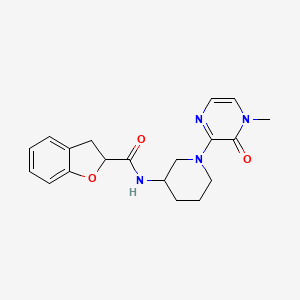 molecular formula C19H22N4O3 B6960111 N-[1-(4-methyl-3-oxopyrazin-2-yl)piperidin-3-yl]-2,3-dihydro-1-benzofuran-2-carboxamide 