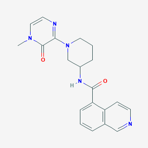 molecular formula C20H21N5O2 B6960130 N-[1-(4-methyl-3-oxopyrazin-2-yl)piperidin-3-yl]isoquinoline-5-carboxamide 