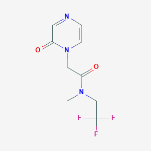 molecular formula C9H10F3N3O2 B6960270 N-methyl-2-(2-oxopyrazin-1-yl)-N-(2,2,2-trifluoroethyl)acetamide 