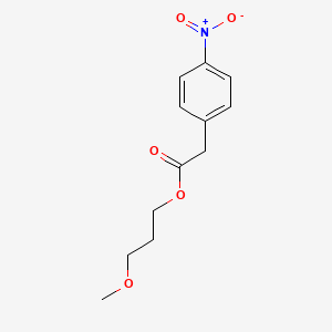 molecular formula C12H15NO5 B6960324 3-Methoxypropyl 2-(4-nitrophenyl)acetate 