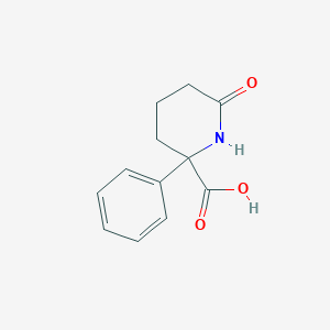 molecular formula C12H13NO3 B069605 6-Carboxy-6-phenylpiperidin-2-one CAS No. 167398-76-7