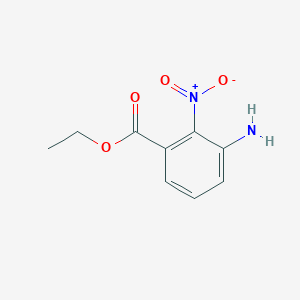 molecular formula C9H10N2O4 B069608 Ethyl 3-amino-2-nitrobenzoate CAS No. 193014-01-6