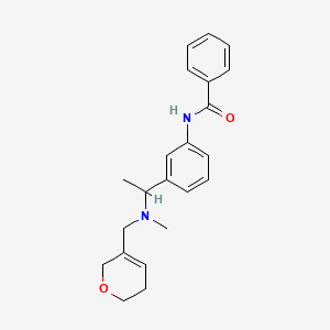 molecular formula C22H26N2O2 B6960853 N-[3-[1-[3,6-dihydro-2H-pyran-5-ylmethyl(methyl)amino]ethyl]phenyl]benzamide 